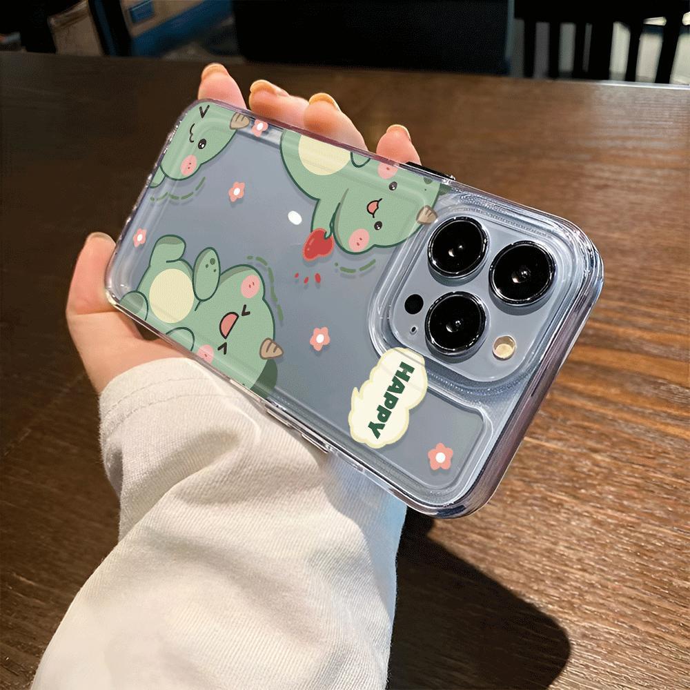 Ốp Điện Thoại Trong Suốt Chống Sốc Hình Khủng Long Cho iphone 14 pro max 11 13 12 7Plus 7 8 X XR XSMax