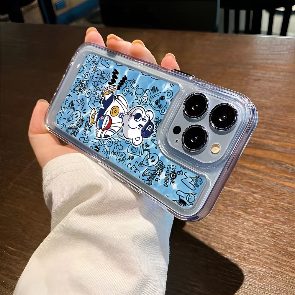 Ốp Điện Thoại Trong Suốt Chống Sốc In Hình Cậu Bé Bút Chì Cho iphone 14 pro max 11 13 12 7 8 Plus X XR XSMax