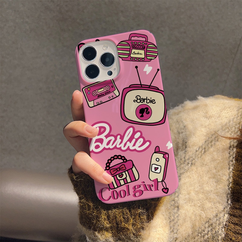 Ốp Điện Thoại Cứng In Hình Barbie Thời Trang Cho iphone 14 pro Max 11 13 12 7Plus 8 X XS Max