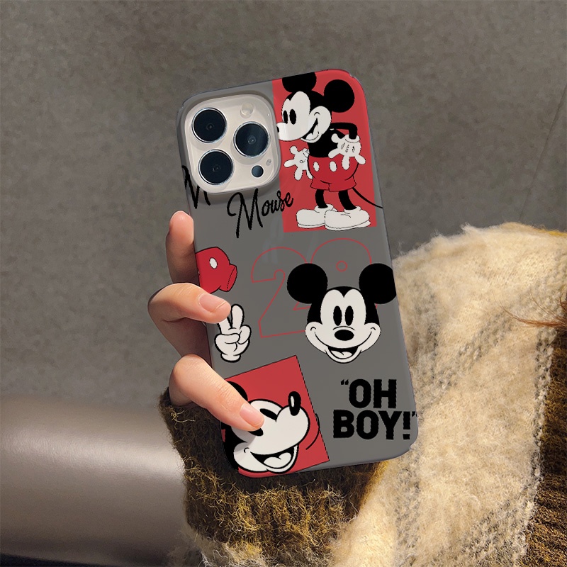 Ốp Điện Thoại Cứng Chống Sốc In Hình Chuột Hoạt Hình Dễ Thương Cho iphone 14 pro Max 11 13 12 7Plus 8 X XS Max