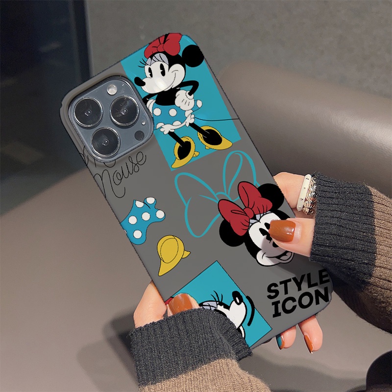 Ốp Điện Thoại Cứng Họa Tiết Hoạt Hình Mickey Dễ Thương Chống Sốc Cho iphone 14 pro Max 11 13 12 7Plus 8 X XS Max