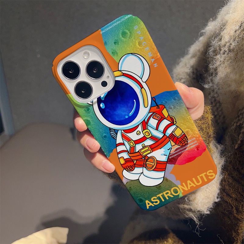 Ốp Điện Thoại Cứng Chống Sốc In Hình Phi Hành Gia Cho iphone 14 pro Max 11 13 12 7Plus 8 X XS Max