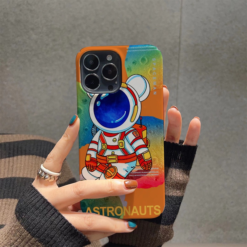 Ốp Điện Thoại Cứng Chống Sốc In Hình Phi Hành Gia Cho iphone 14 pro Max 11 13 12 7Plus 8 X XS Max