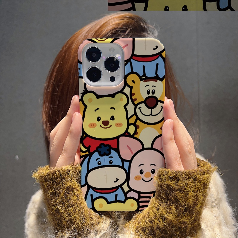 Ốp Điện Thoại Cứng Chống Sốc In Hình Gấu Pooh Cho iphone 14 pro Max 11 13 12 7Plus 8 X XS Max