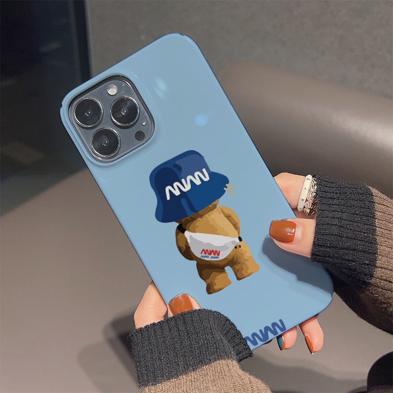 Ốp Điện Thoại Cứng Chống Sốc In Hình Gấu NASA Cho iphone 14 pro Max 11 13 12 7Plus 8 X XS Max