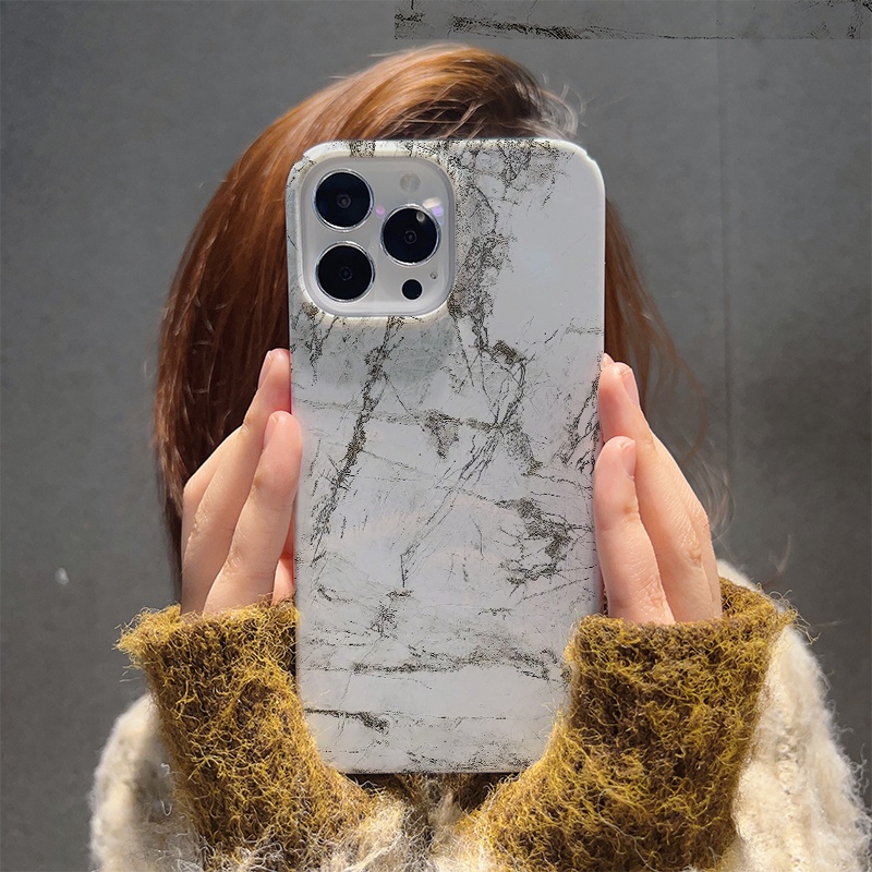 Ốp Điện Thoại Cứng Chống Sốc Họa Tiết Cẩm Thạch Cho iphone 14 pro Max 11 13 12 7Plus 8 X XS Max