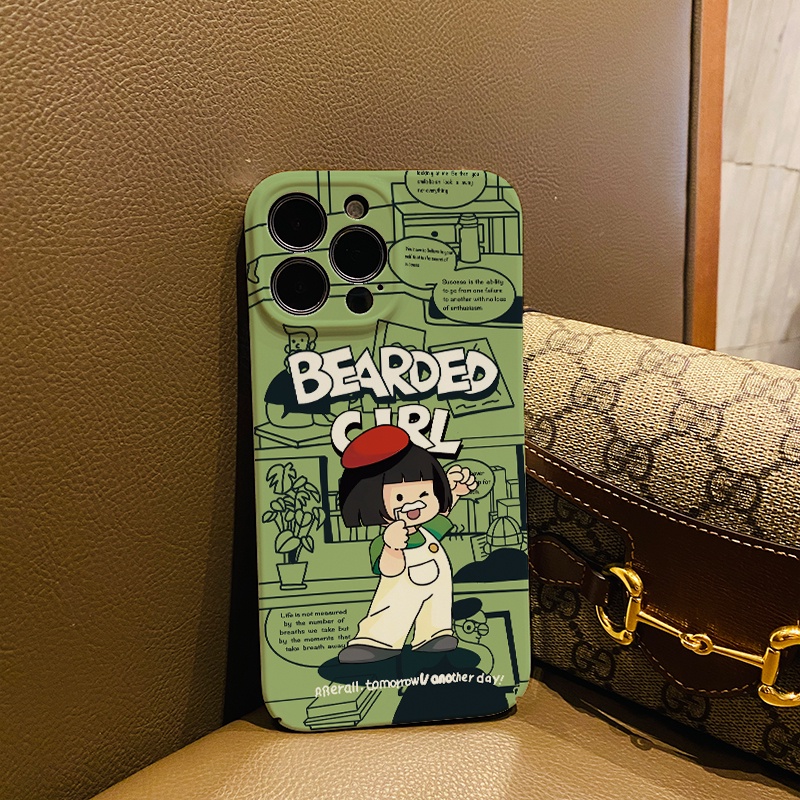 Ốp Điện Thoại Cứng Chống Sốc In Hình Cô Gái Dễ Thương Cho iphone 14 pro Max 11 13 12 7Plus 8 X XS Max