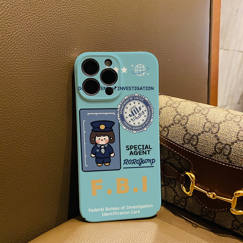 Ốp Điện Thoại Cứng Chống Sốc In Hình Cô Gái FBI Thời Trang Cho iphone 14 pro Max 11 13 12 7Plus 8 X XS Max