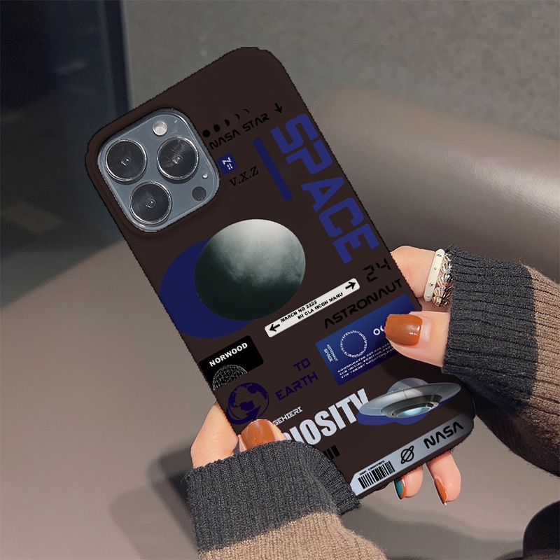Ốp Điện Thoại Cứng Chống Sốc Họa Tiết Hành Tinh Không Gian Cho iphone 14 pro Max 11 13 12 7Plus 8 X XS Max