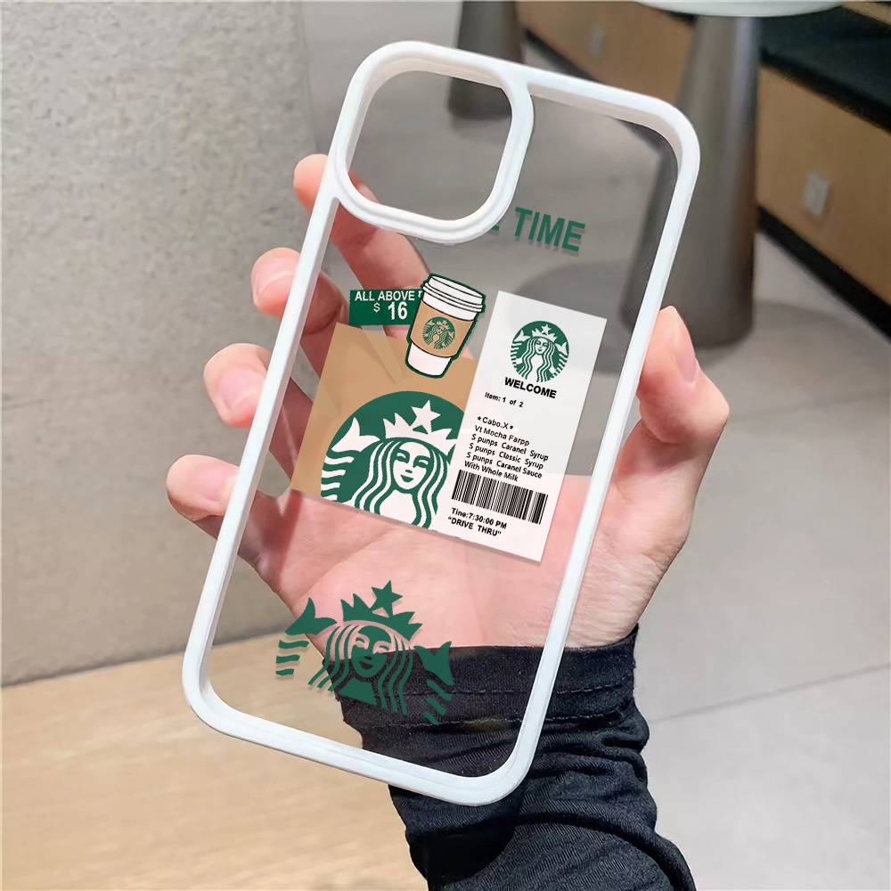 Ốp Điện Thoại Nhựa Acrylic Cứng Trong Suốt In Hình Ly Cà Phê Cho iphone 14 pro Max 11 13 12 7 Plus 8 X XS Max