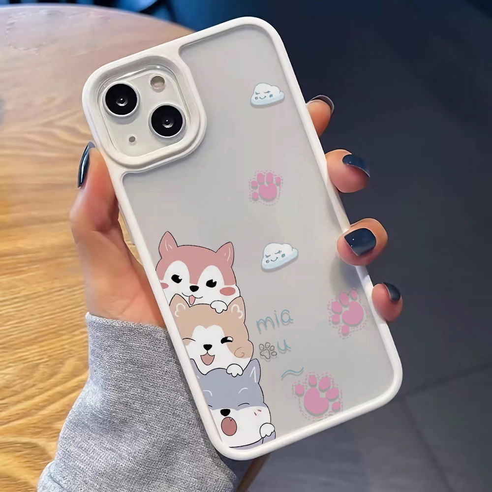 Ốp Điện Thoại Nhựa Acrylic Cứng Trong Suốt In Hình Mèo Hoạt Hình Cho iphone 14 pro Max 11 13 12 7Plus 8 X XS Max