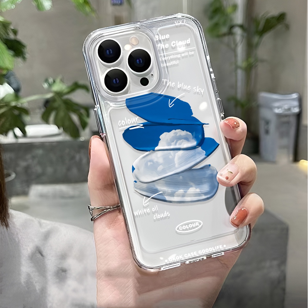 Ốp Điện Thoại Trong Suốt Chống Sốc Họa Tiết Không Gian Cho iphone 14 pro max 11 13 12 7 8 Plus X XR XSMax