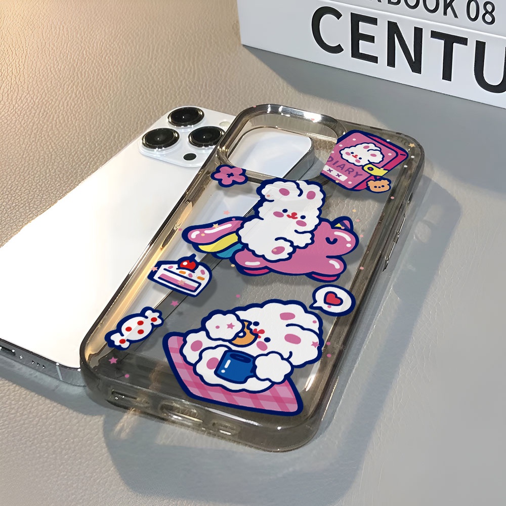 Ốp Điện Thoại Trong Suốt Hình Thỏ Kỳ Lân Cho iphone 14 pro max 11 13 12 7 8 Plus X XR XSMax