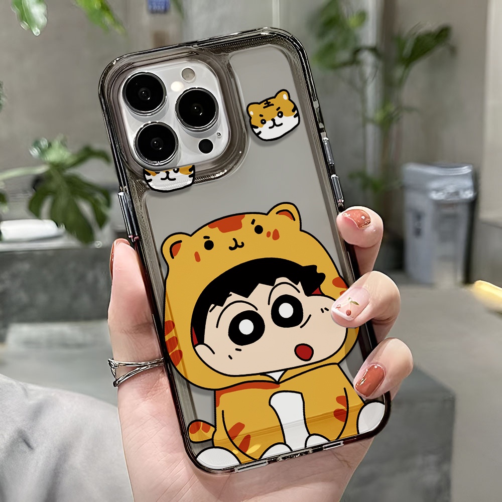 Ốp Điện Thoại Trong Suốt Hình Cậu Bé Bút Chì Cho iphone 14 pro max 11 13 12 7 8 Plus X XR XSMax