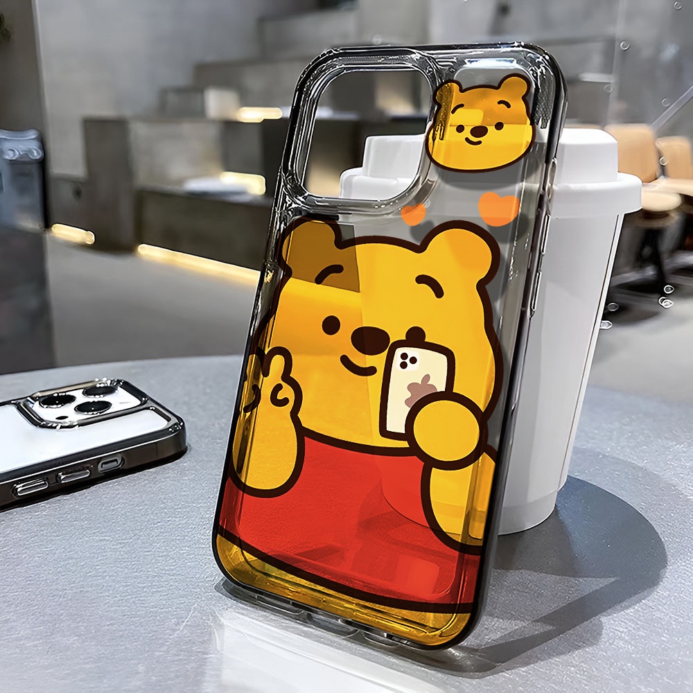 Ốp Điện Thoại Trong Suốt In Hình Gấu Pooh Cho iphone 14 pro max 11 13 12 7 8 Plus X XR XSMax