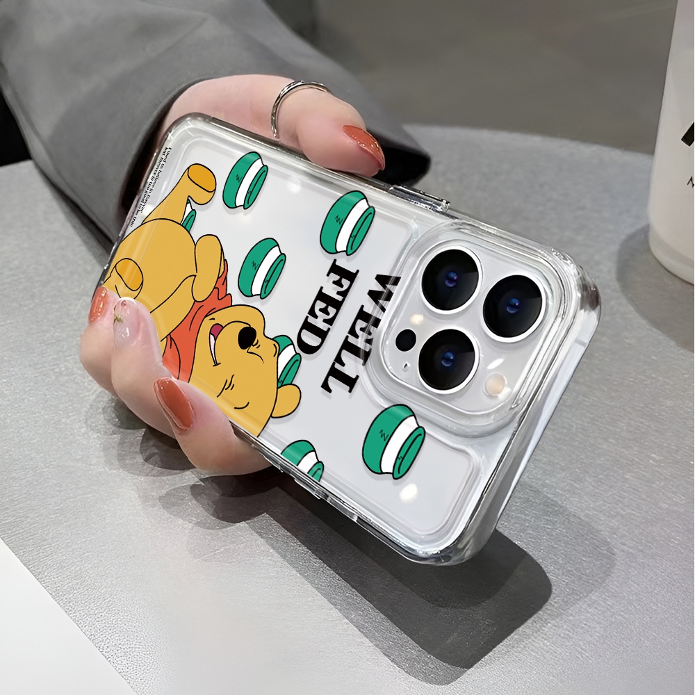 Ốp Điện Thoại Trong Suốt In Hình Gấu Pooh Cho iphone 14 pro max 11 13 12 7 8 Plus X XR XSMax