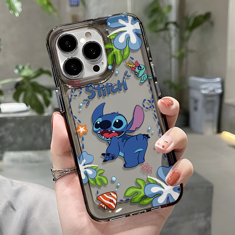 Ốp Điện Thoại Trong Suốt In Hình Stitch Cho iphone 14 pro max 11 13 12 7 8 Plus X XR XSMax