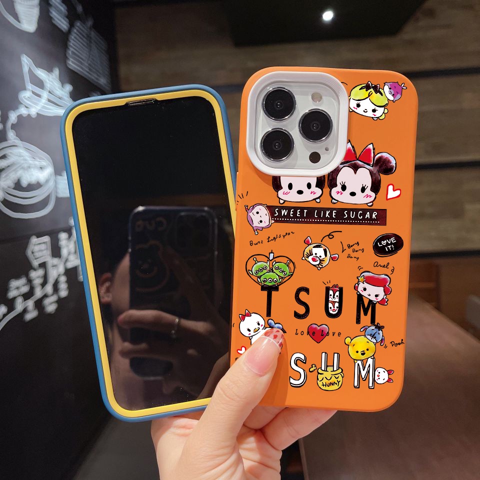 Ốp Điện Thoại silicon Dẻo Họa Tiết Hoạt Hình Thiên Đường 3 Trong 1 Cho iPhone 14Promax 13 12 11 7Plus X XR