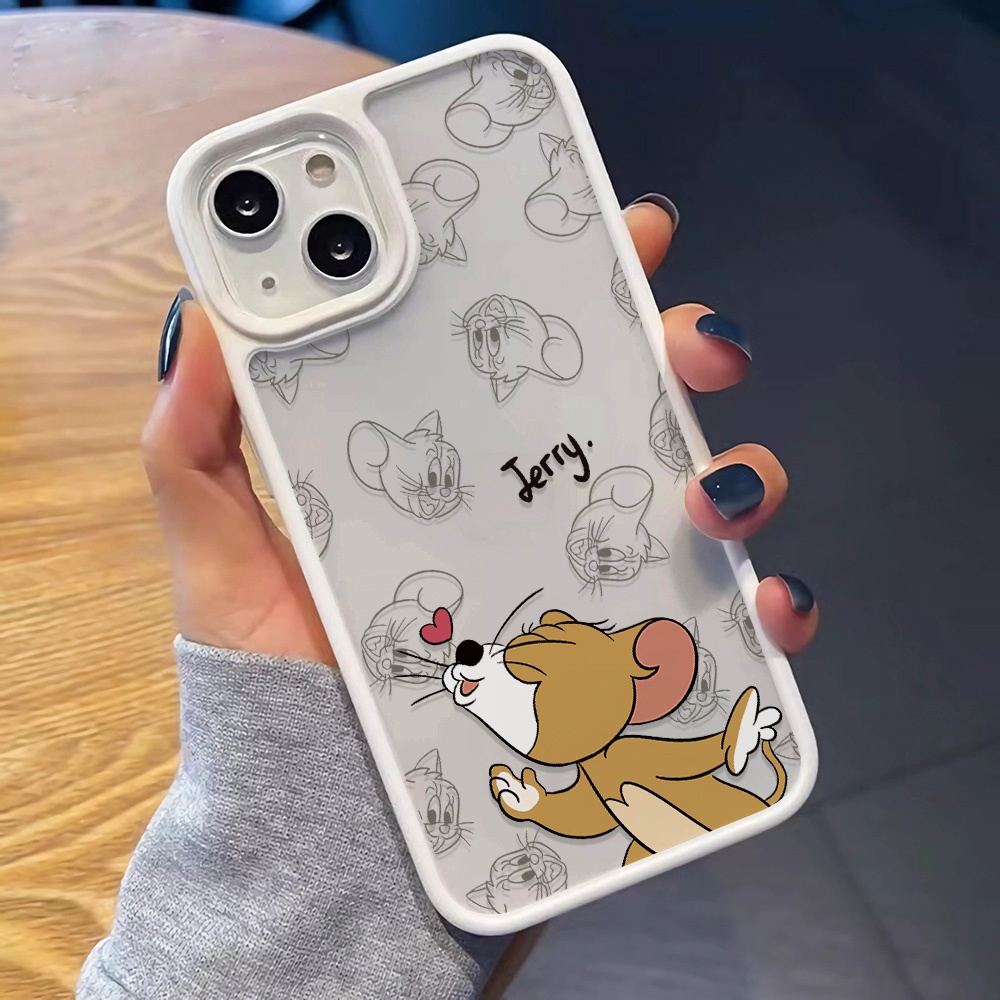 Ốp Điện Thoại Nhựa Acrylic Cứng Trong Suốt In Hình Chuột Hoạt Hình Cho iphone 14 pro Max 11 13 12 7Plus 8 X XS Max
