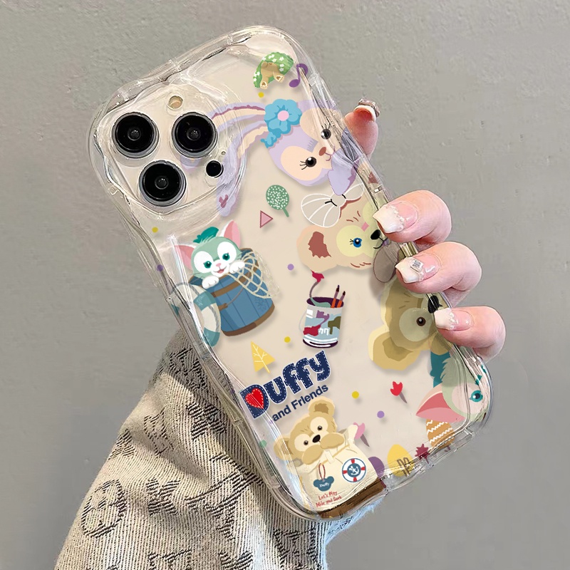 Ốp Điện Thoại Dẻo Trong Suốt Họa Tiết Gấu duffy Dễ Thương Cho iphone 14 pro Max 11 13 12 7Plus 8 X XS Max