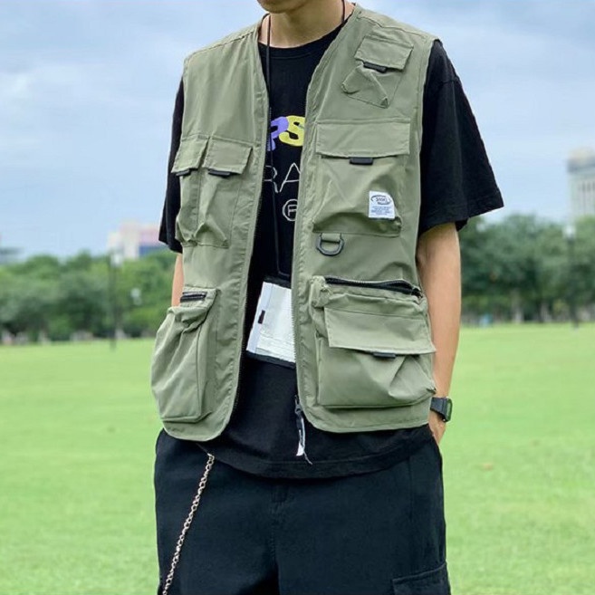 Áo Khoác Chiến Thuật Nhiều Túi Phong Cách hip hop Cho Nam Và Nữ