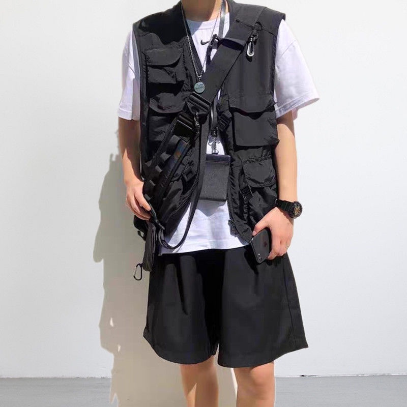 Áo Khoác Chiến Thuật Nhiều Túi Phong Cách hip hop Cho Nam Và Nữ