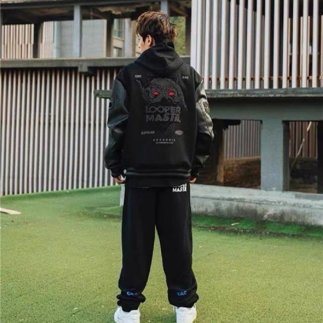 Áo Khoác Bóng Chày Da Pu Thêu Họa Tiết Thời Trang Xuân Thu 2023 Cá Tính Cho Nam