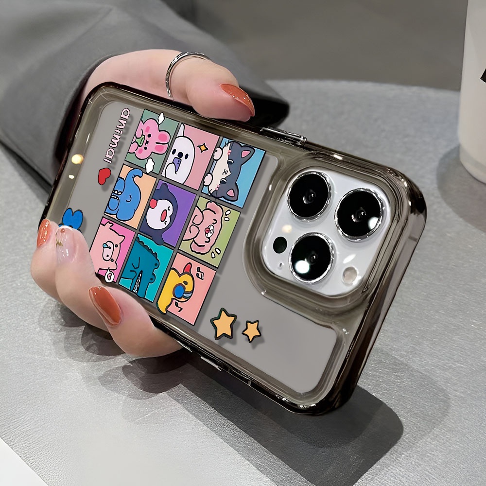Ốp Điện Thoại Trong Suốt In Hình Động Vật Cho iphone 14 pro max 11 13 12 7 8 Plus X XR XSMax