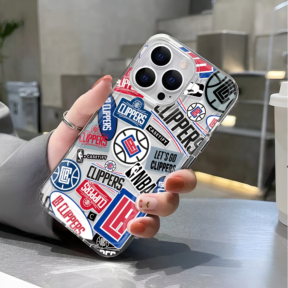 Ốp Điện Thoại Trong Suốt In Logo NBA Cho iphone 14 pro max 11 13 12 7 8 Plus X XR XSMax