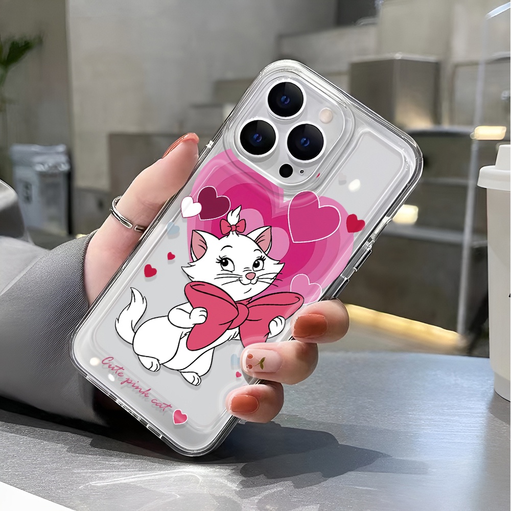 Ốp Điện Thoại Trong Suốt Họa Tiết Mèo Hoạt Hình Cho iphone 14 pro max 11 13 12 7 8 Plus X XR XSMax