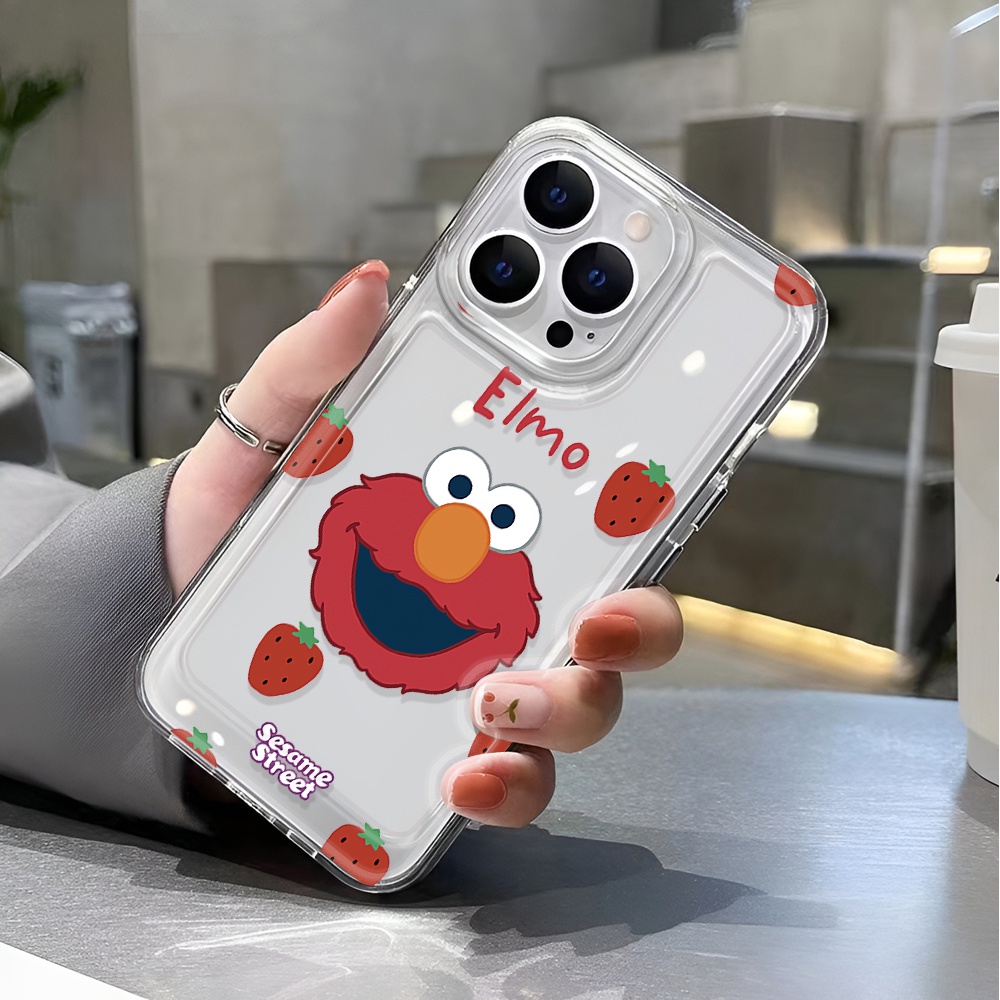 Ốp Điện Thoại Trong Suốt In Hoạt Hình Sesame Street Cho iphone 14 pro max 11 13 12 7 8 Plus X XR XSMax