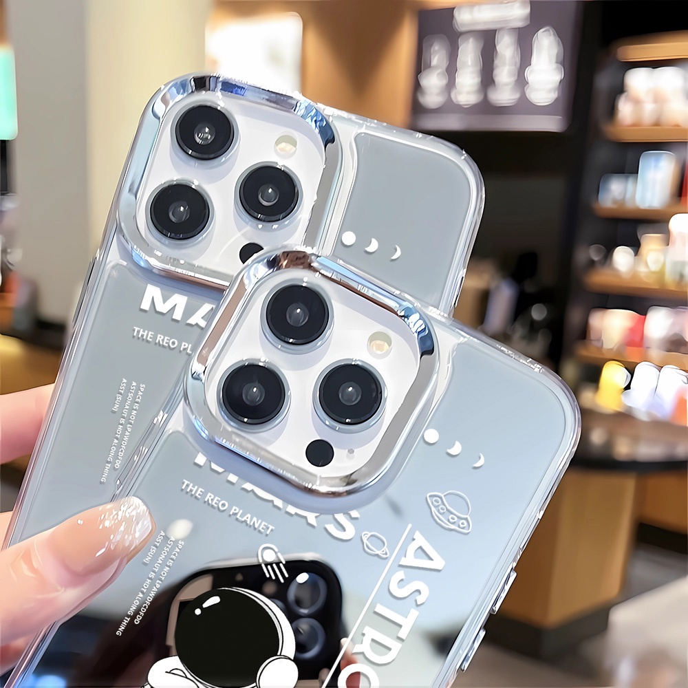 Ốp Điện Thoại Tráng Gương Họa Tiết NASA Cho iphone 14 pro max 11 12 13 8 7 Plus X XR XSMax