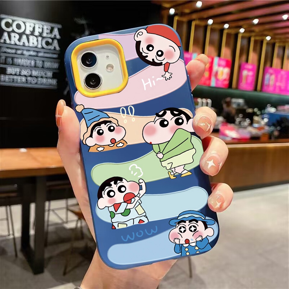 Ốp Điện Thoại silicon Dẻo Hình Cậu Bé Bút Chì Shin / Đám Mây 3 Trong 1 Cho iPhone 14Promax 13 12 11 7Plus X XR