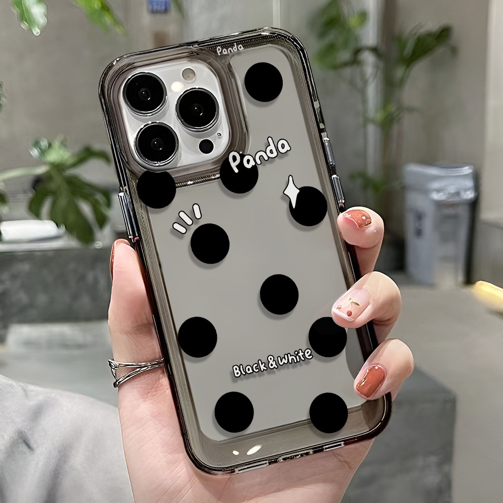 Ốp Điện Thoại Trong Suốt Họa Tiết Chấm Tròn Cho iphone 14 pro max 11 13 12 7 8 Plus X XR XSMax
