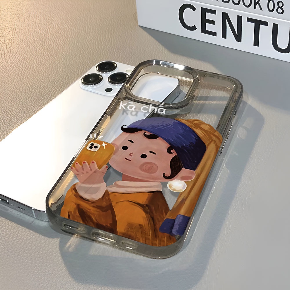 Ốp Điện Thoại Trong Suốt In Hình Cô Gái Hoạt Hình Cho iphone 14 pro max 11 13 12 7 8 Plus X XR XSMax