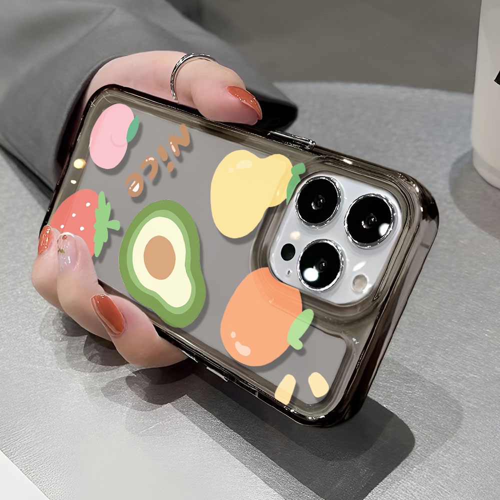 Ốp Điện Thoại Trong Suốt Họa Tiết Trái Cây Hoạt Hình Cho iphone 14 pro max 11 13 12 7 8 Plus X XR XSMax