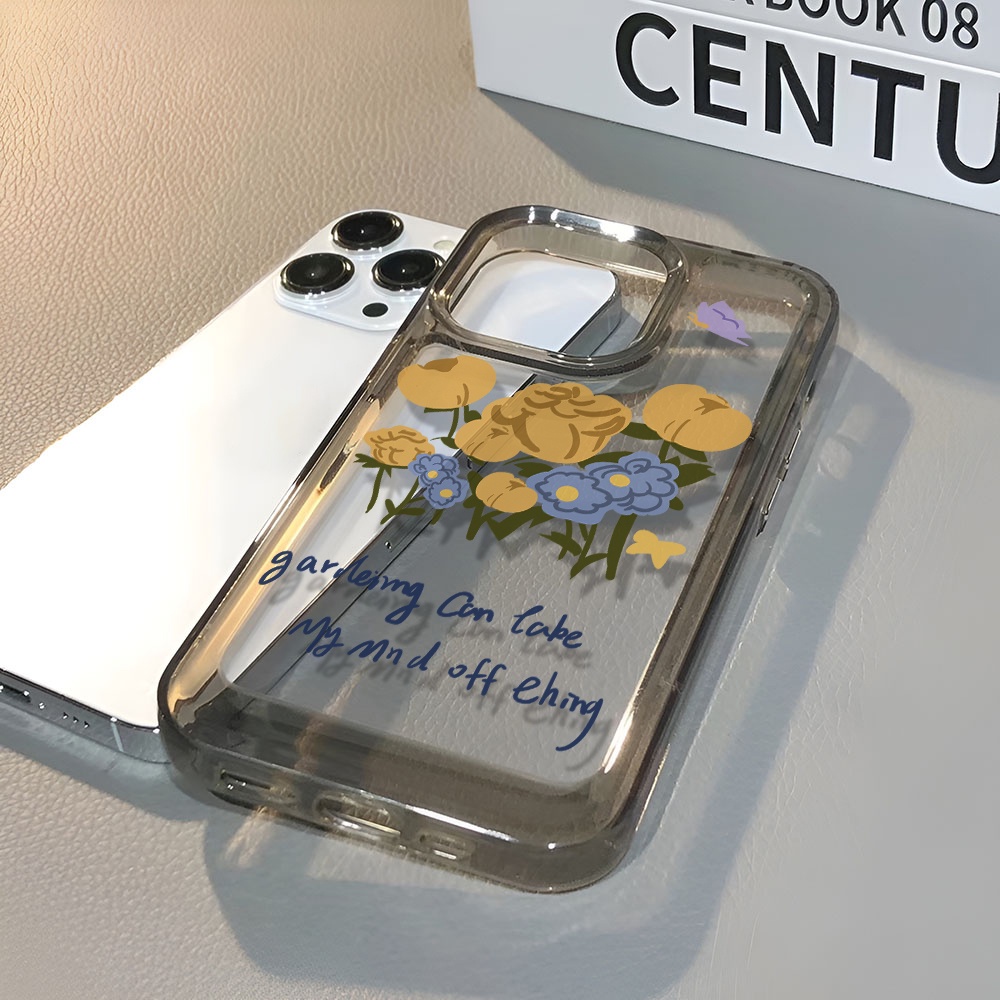 Ốp Điện Thoại Trong Suốt Họa Tiết Hoa Thời Trang Cho iphone 14 pro max 11 13 12 7 8 Plus X XR XSMax