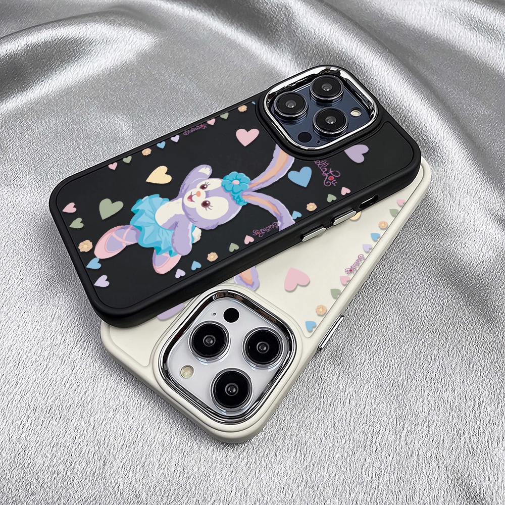 Ốp Điện Thoại Silicone Khung Kim Loại Họa Tiết StellaLou Cho iphone 14ProMax 11 13 12 7Plus 8 X XS Max