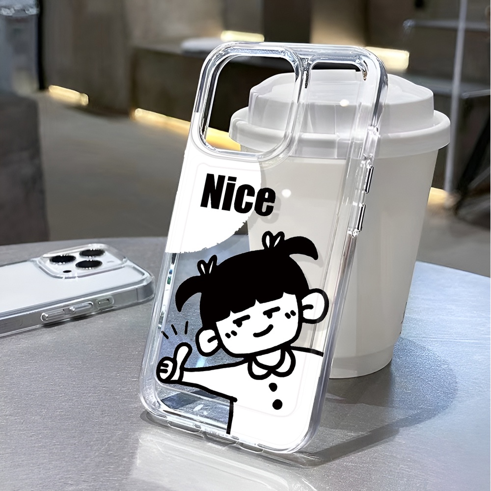 Ốp Điện Thoại Trong Suốt Chống Sốc In Hoạt Hình Cho iphone 14 pro max 11 13 12 7 8 Plus X XR XSMax