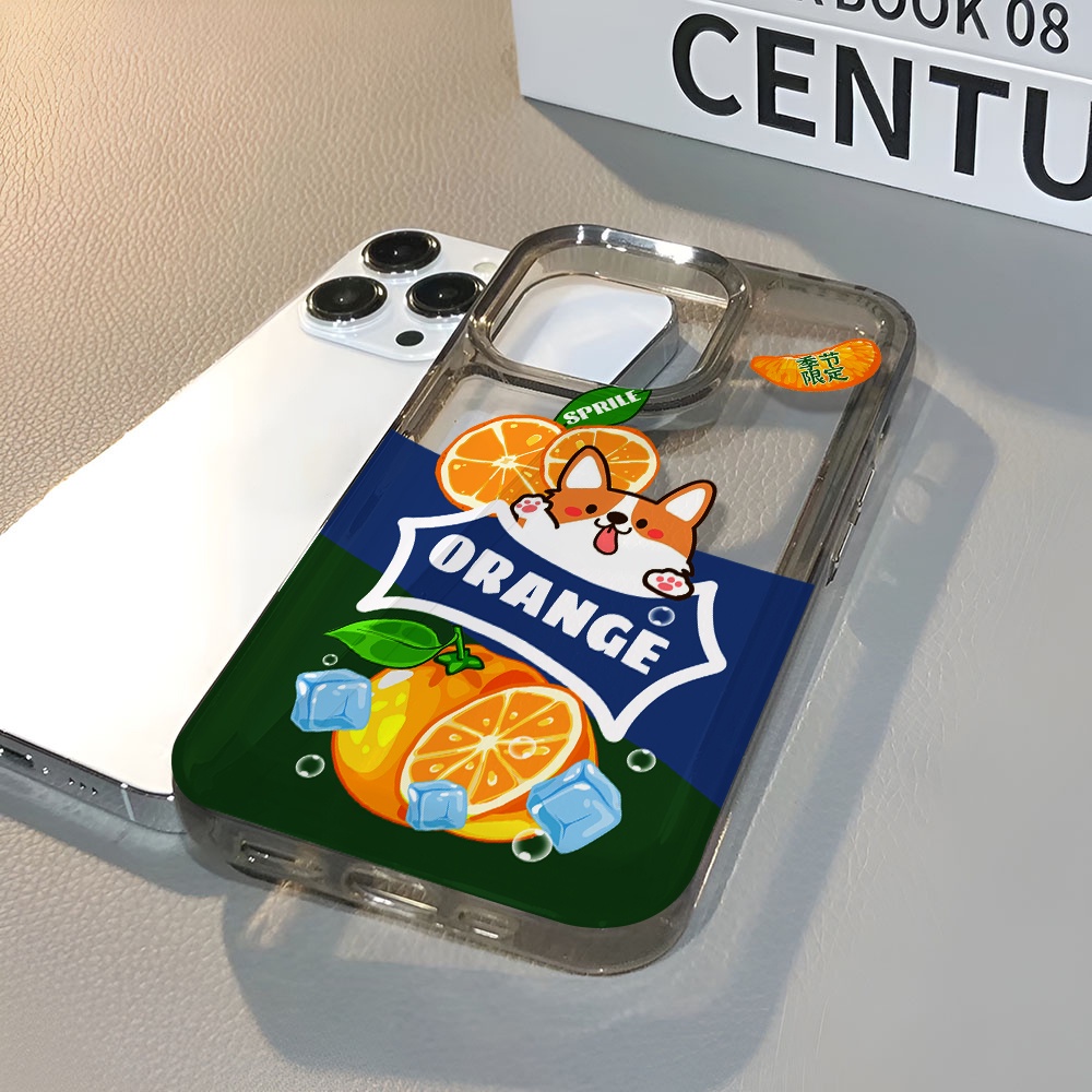 Ốp Điện Thoại Trong Suốt Chống Sốc In Hình Mèo Và Quả Cam Cho iphone 14 pro max 11 13 12 7 8 Plus X XR XSMax