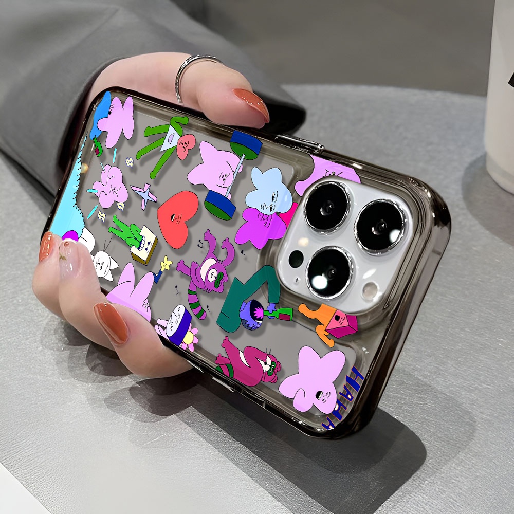 Ốp Điện Thoại Trong Suốt Họa Tiết Trái Tim &amp; Nhãn Dán Chống Sốc Cho iphone 14 pro max 11 13 12 7 8 Plus X XR XSMax