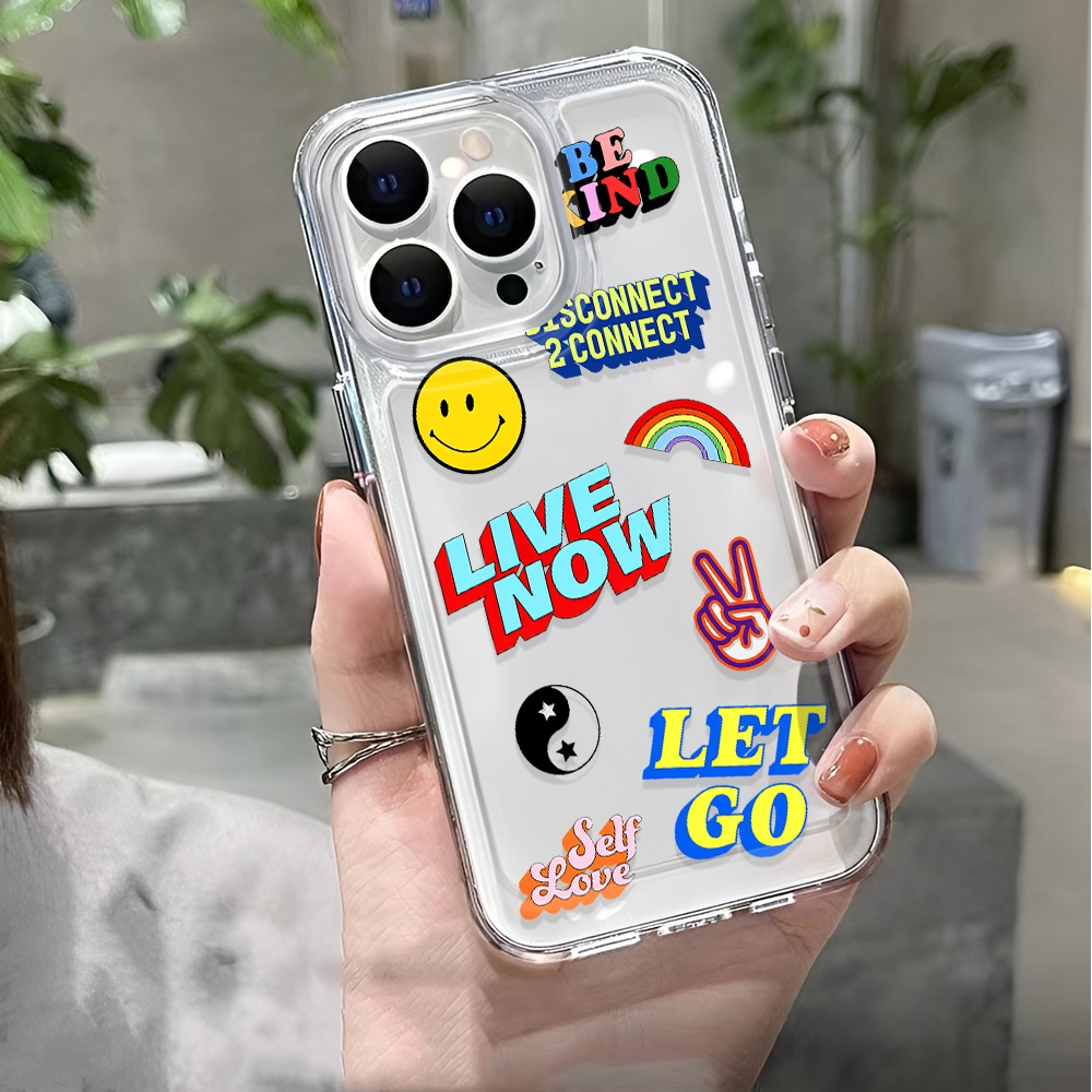 Ốp Điện Thoại Trong Suốt Chống Sốc In Logo Thời Trang Cho iphone 14 pro max 11 13 12 7 8 Plus X XR XSMax