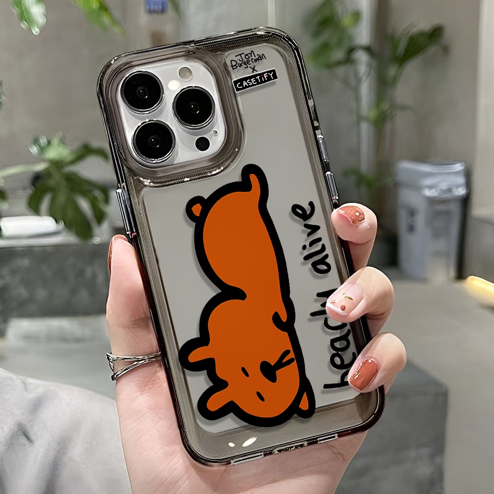 Ốp Điện Thoại Trong Suốt Chống Sốc In Hình Chú Chó Hoạt Họa Cho iphone 14 pro max 11 13 12 7 8 Plus X XR XSMax