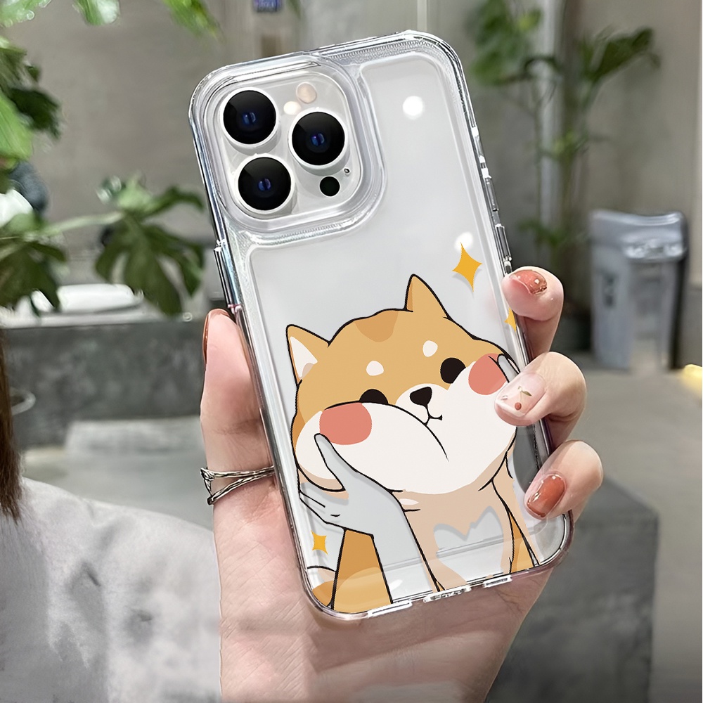 Ốp Điện Thoại Trong Suốt Chống Sốc In Hình Mèo Cho iphone 14 pro max 11 13 12 7 8 Plus X XR XSMax