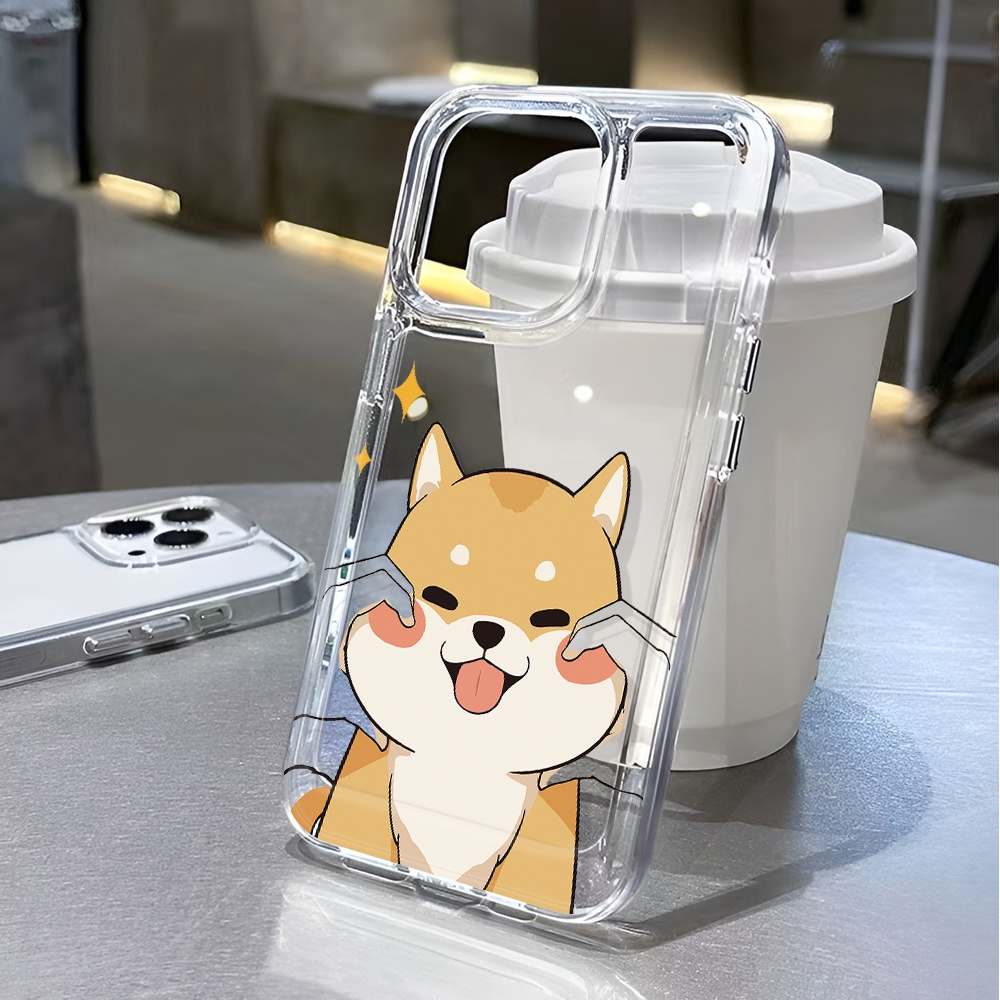 Ốp Điện Thoại Trong Suốt Chống Sốc In Hình Chú Chó Cho iphone 14 pro max 11 13 12 7 8 Plus X XR XSMax