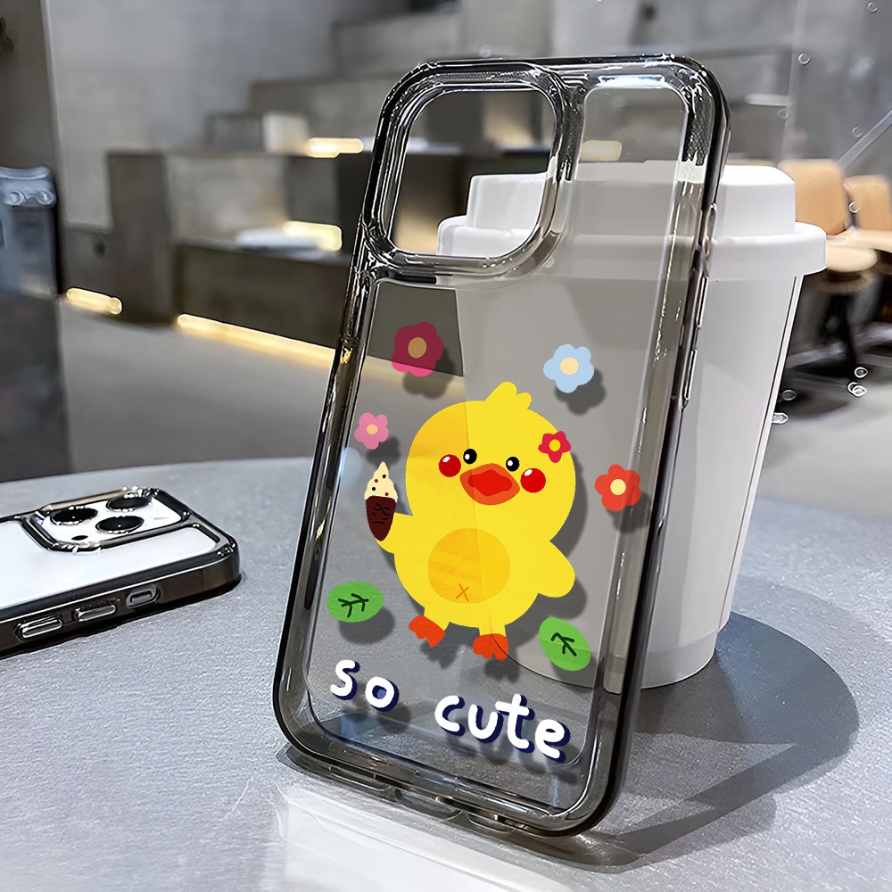 Ốp Điện Thoại Trong Suốt Họa Tiết Gà Con Chống Sốc Cho iphone 14 pro max 11 13 12 7 8 Plus X XR XSMax