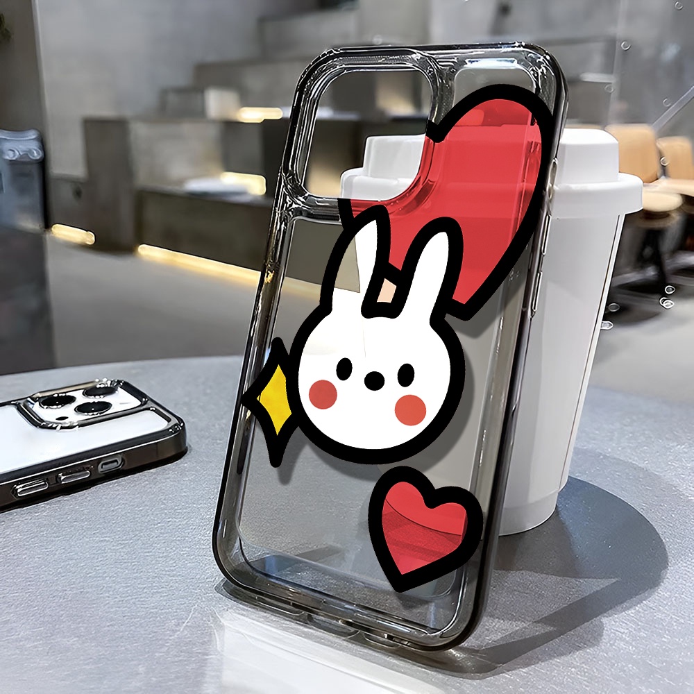 Ốp Điện Thoại Trong Suốt Chống Sốc In Hình Thỏ Hoạt Họa Cho iphone 14 pro max 11 13 12 7 8 Plus X XR XSMax