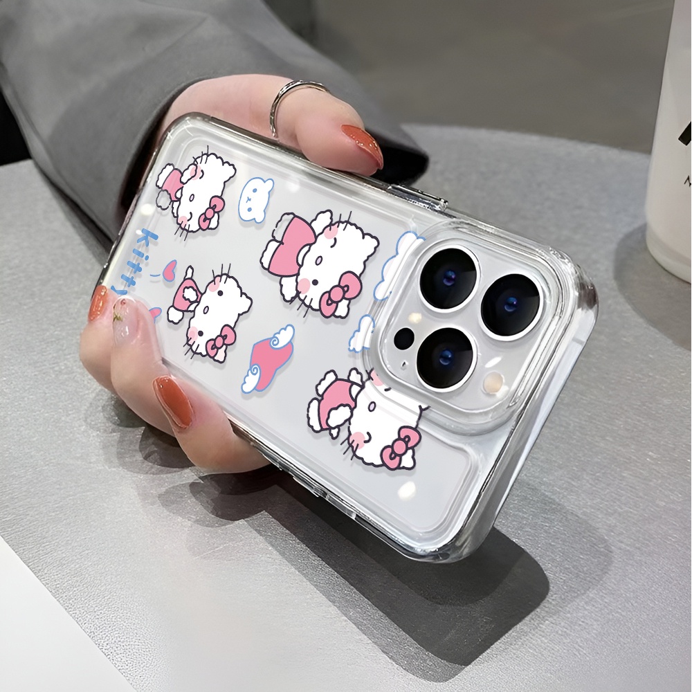 Ốp Điện Thoại Trong Suốt Chống Sốc In Hình Hello Kitty Cho iphone 14 pro max 11 13 12 7 8 Plus X XR XSMax