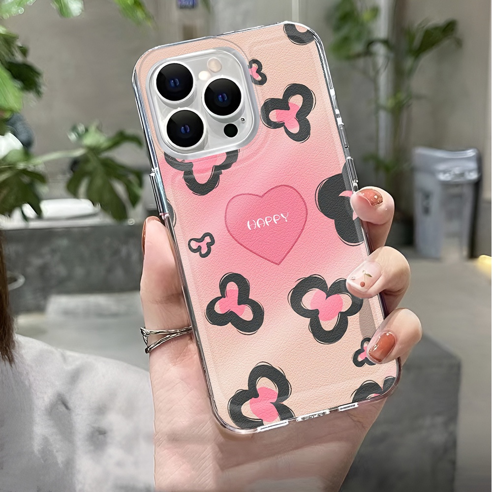 Ốp Điện Thoại Trong Suốt Chống Sốc In Hình Hoa Hồng Cho iphone 14 pro max 11 13 12 7 8 Plus X XR XSMax