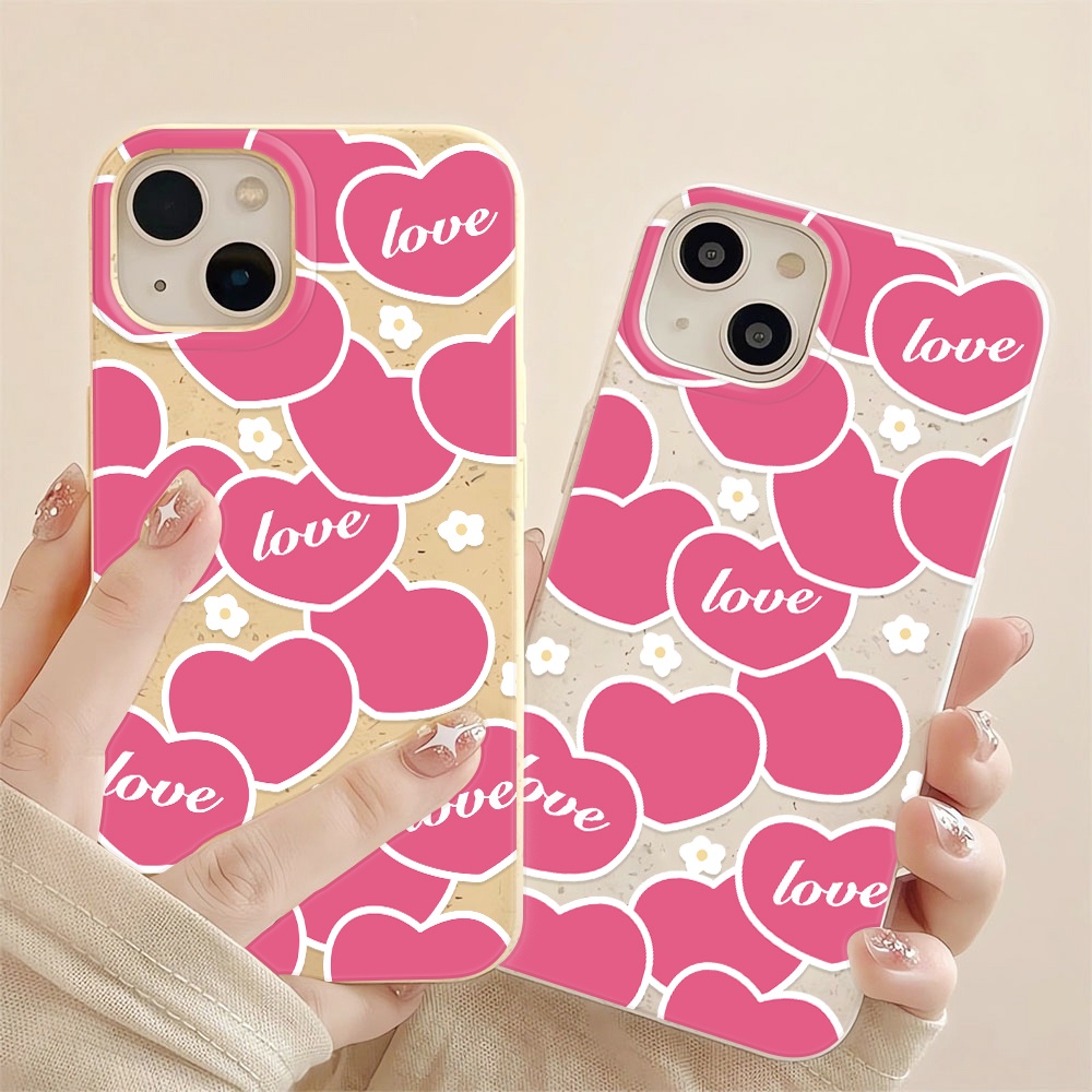 Ốp Điện Thoại Chống Sốc Họa Tiết Trái Tim Hoạt Hình Cho iphone 14 pro max 11 13 12 7 8 Plus X XR XSMax